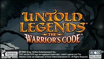 Untold Legends - The Warriors Code (EU) screen shot title